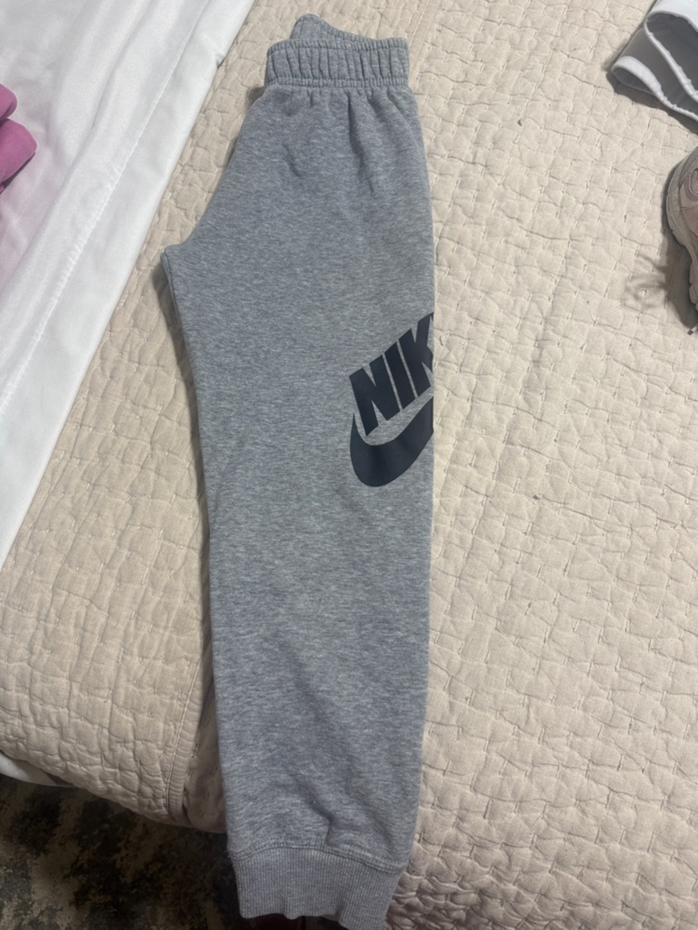 Nike Grey Logo Kids Jogger Sweatpants